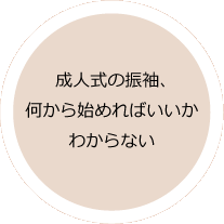 成人式の振袖、何から始めればいいかわからない